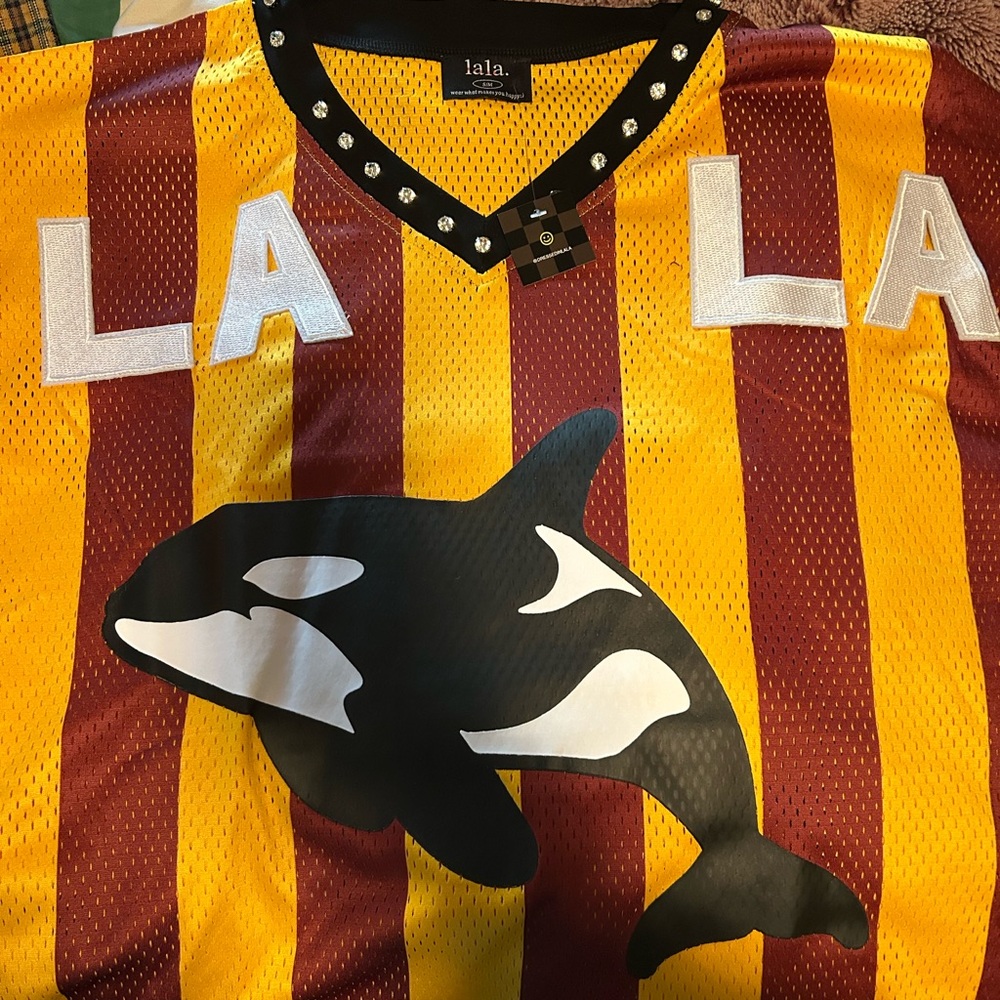 Striped LA LA Orca Graphic Jersey